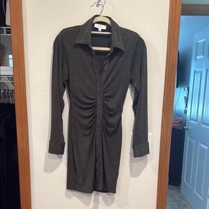 MARBLE Charcoal Button-Up Shirt